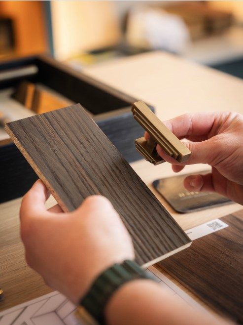 Selecting timber veneer and brushed brass hardware for a bespoke interior — Hafferty Interiors Manchester